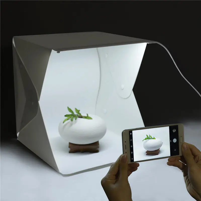 Portable Mini Folding Lightbox Photography Photo Studio Softbox LED Light Soft Box Photo Background Light box for DSLR Camera
Portable Mini Folding Lightbox Photography Photo Studio Softbox LED Light Soft Box Photo Background Light box for DSLR Camera