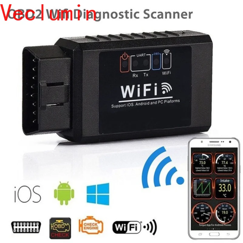 Car Fault Detector Supports OBD2 Protocol for IOS Android Apple Mini Wifi V1.5 Scanner ELM327 Auto Tester Car Diagnostic Tool
Car Fault Detector Supports OBD2 Protocol for IOS Android Apple Mini Wifi V1.5 Scanner ELM327 Auto Tester Car Diagnostic Tool