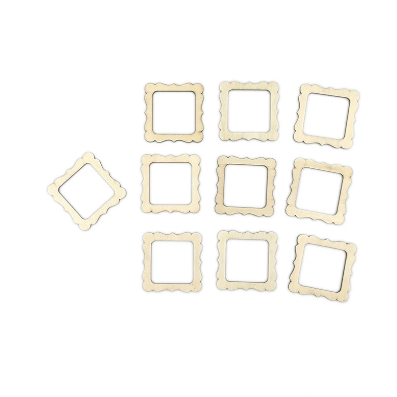 10pcs Unfinished Wood Square Cutout Pieces for DIY Crafts for Craft and Decoration
10pcs Unfinished Wood Square Cutout Pieces for DIY Crafts for Craft and Decoration