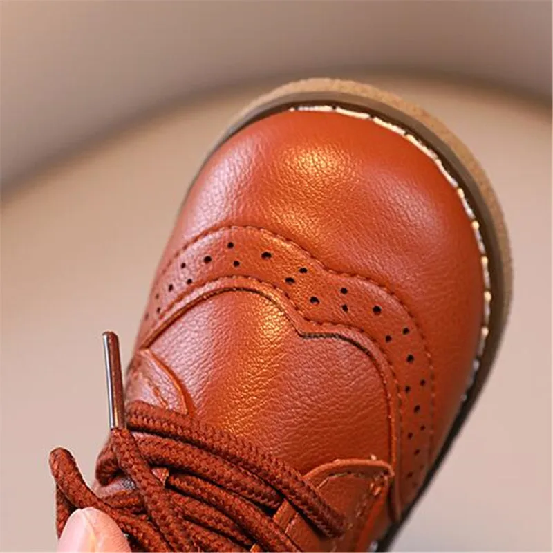 New Spring Autumn Children Leather Shoes Boys Sneakers Breathable Baby Soft Bottom Casual Outdoor | Мать и ребенок