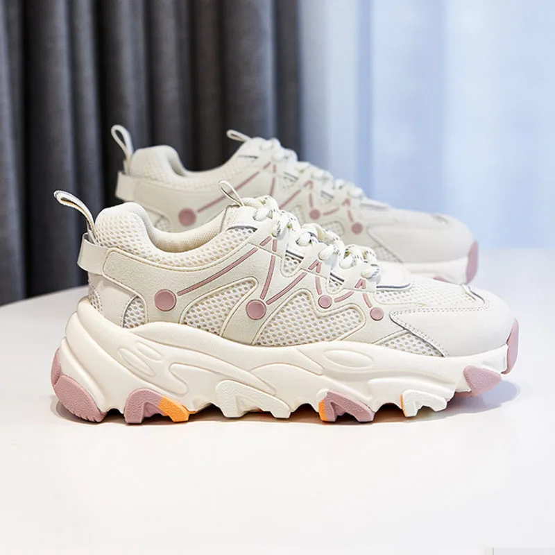 2021 spring new women's mesh breathable sports shoes women's thick soled lace up casual shoes leather small white sports shoes
2021 spring new women's mesh breathable sports shoes women's thick soled lace up casual shoes leather small white sports shoes