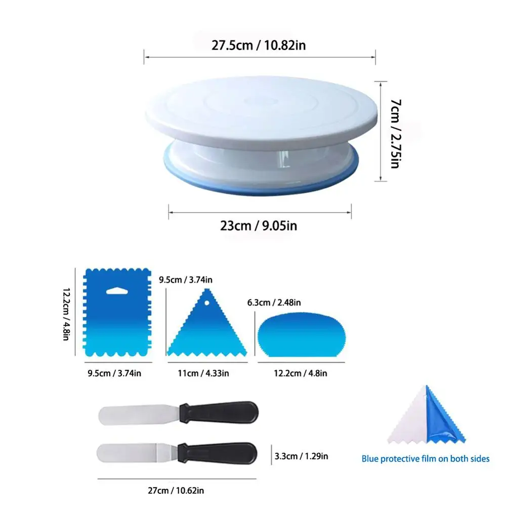 Cake Decorating Table Sets 11" Rotating Revolving Cake Cake Turntable DIY Stand Plastic Anti-skid Cream Cakes Plate Rotary Table
Cake Decorating Table Sets 11" Rotating Revolving Cake Cake Turntable DIY Stand Plastic Anti-skid Cream Cakes Plate Rotary Table