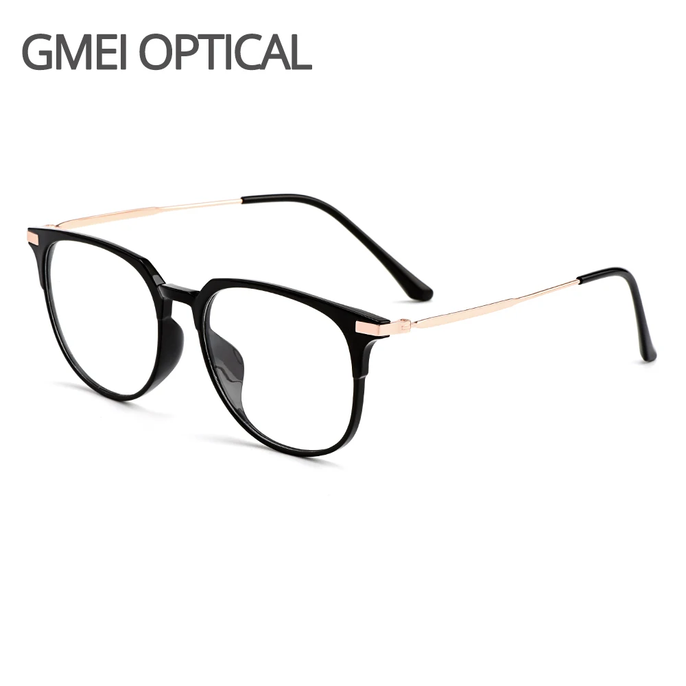 

Gmei Optical Fashion Ultralight Women Glasses Frame M98005 With TR90 Plastic Rim Titanium Alloy Legs Myopia Spectacles Frames