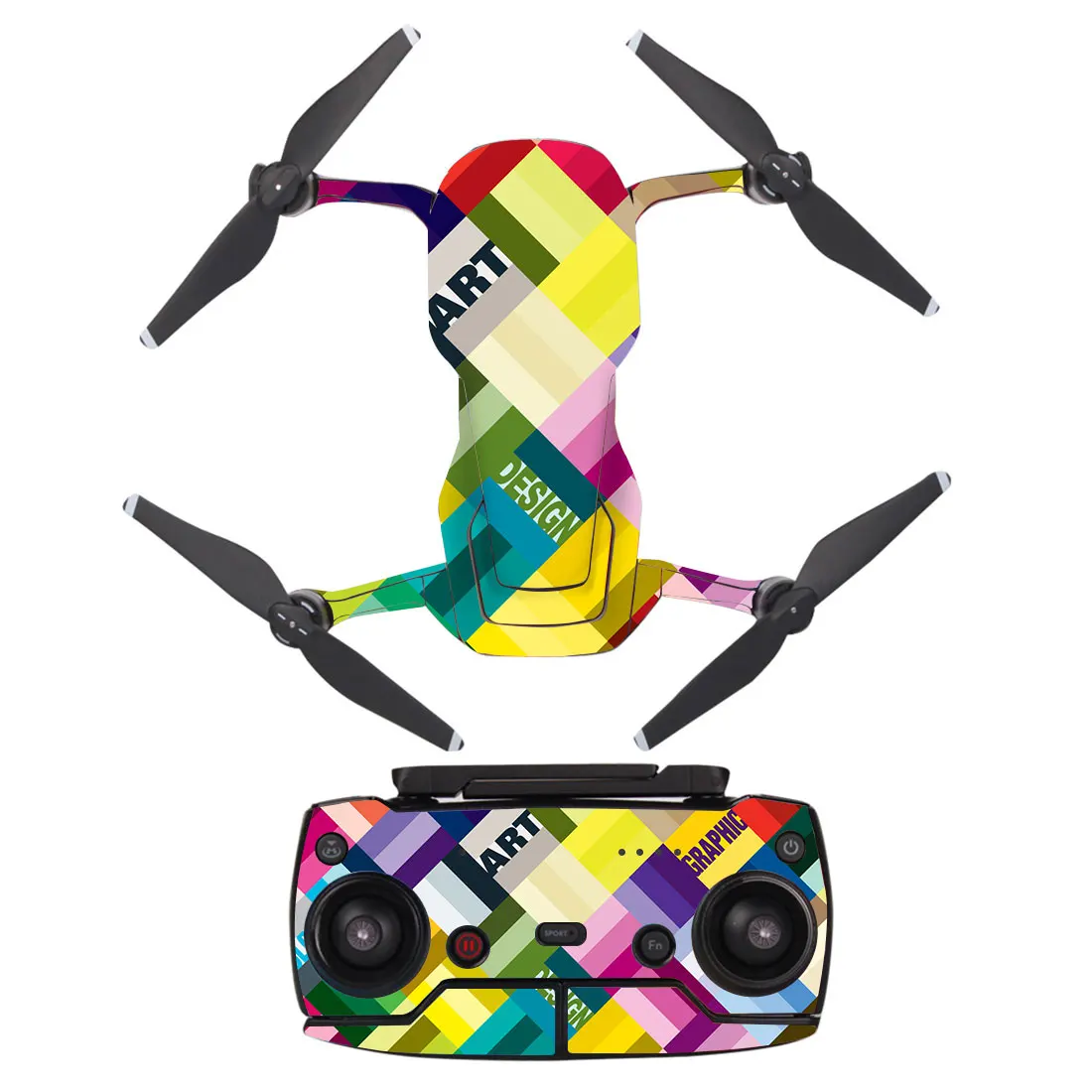 

Design Style Decal Vinyl Skin Sticker For DJI Mavic Air Drone + Remote Controllers + 3 Batteries Protection Film Cover