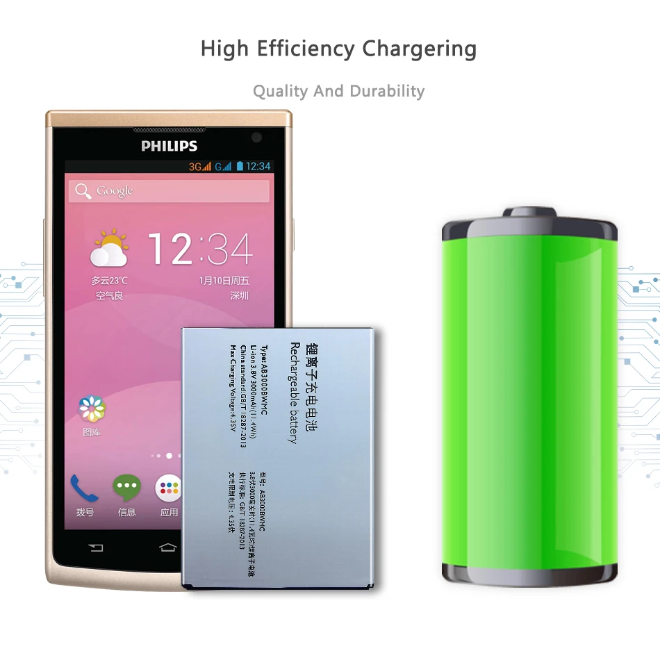 NEW High Quality AB3000BWMC 3000mAh Battery For Philips Xenium I928 Battery Tracking Number
NEW High Quality AB3000BWMC 3000mAh Battery For Philips Xenium I928 Battery Tracking Number