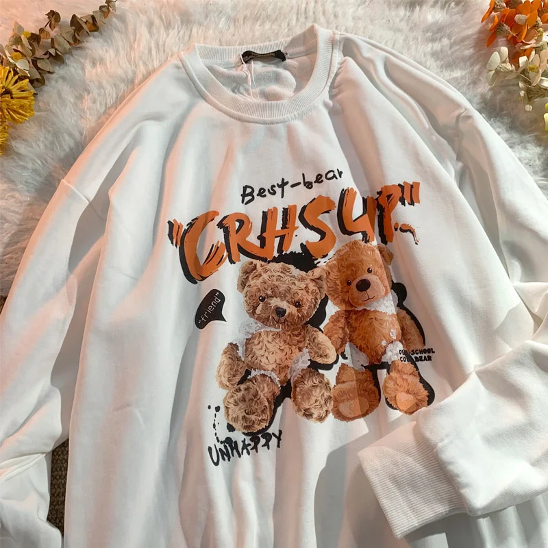 Harajuku Style Bear Printed Sweater Women's Autumn Thin Student Korean Style Loose Chic Casual Versatile Long Sleeves Top
Harajuku Style Bear Printed Sweater Women's Autumn Thin Student Korean Style Loose Chic Casual Versatile Long Sleeves Top