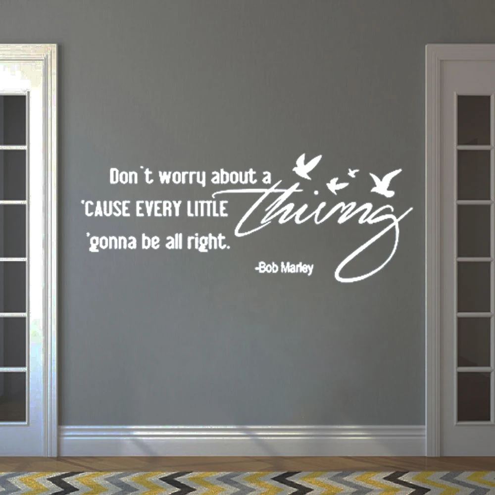 Stickers Don't Worry About A Thing Vinyl Wall Decal Bob Marley's Quote Home Decor Poster Living Room House Decoration DW10428
Stickers Don't Worry About A Thing Vinyl Wall Decal Bob Marley's Quote Home Decor Poster Living Room House Decoration DW10428