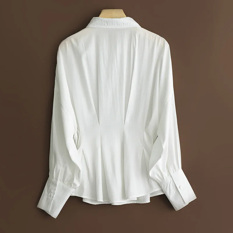 2020 New Spring Autumn White Lapel Lantern Long Sleeve Waist Belt Loose Personality Shirt Women Blouse Fashion
2020 New Spring Autumn White Lapel Lantern Long Sleeve Waist Belt Loose Personality Shirt Women Blouse Fashion