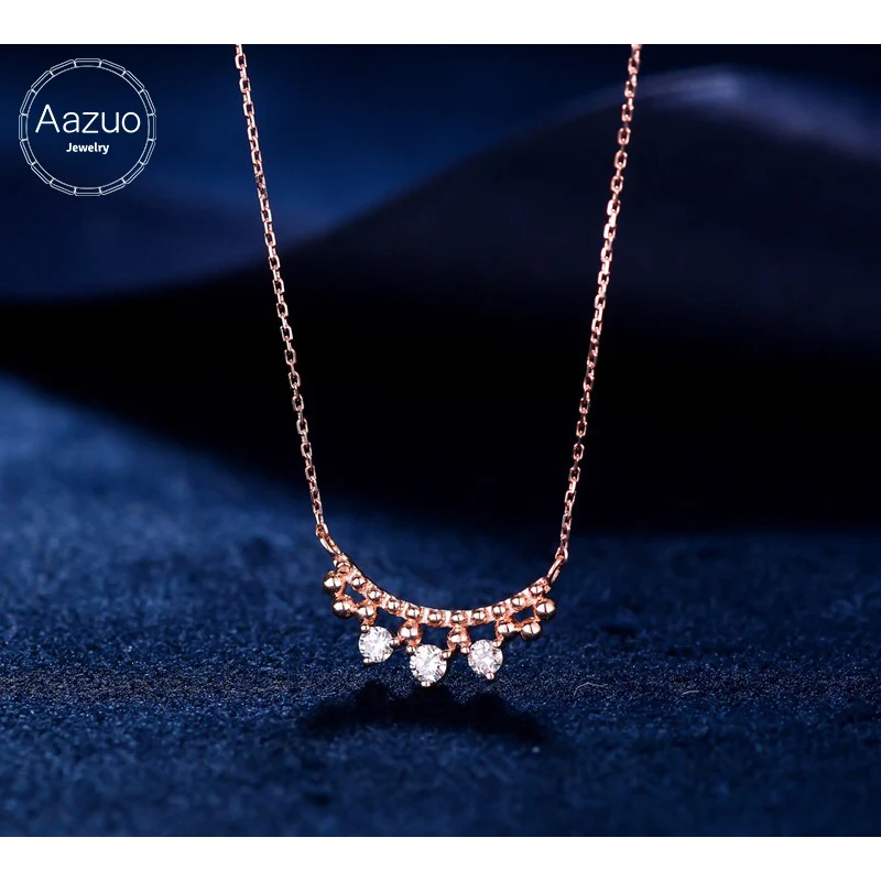 Aazuo Real 18K White Gold Rose Gold Real Diamonds Fairy Link Chain Necklace gifted for Women Engagement Wedding Party
Aazuo Real 18K White Gold Rose Gold Real Diamonds Fairy Link Chain Necklace gifted for Women Engagement Wedding Party