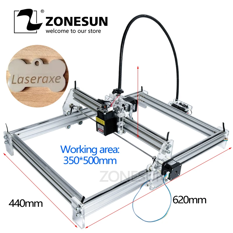 ZONESUN 5500mW Desktop DIY Violet Laser Engraving Machine Picture CNC Printer Maximum Engraving Area 35*50CM
ZONESUN 5500mW Desktop DIY Violet Laser Engraving Machine Picture CNC Printer Maximum Engraving Area 35*50CM