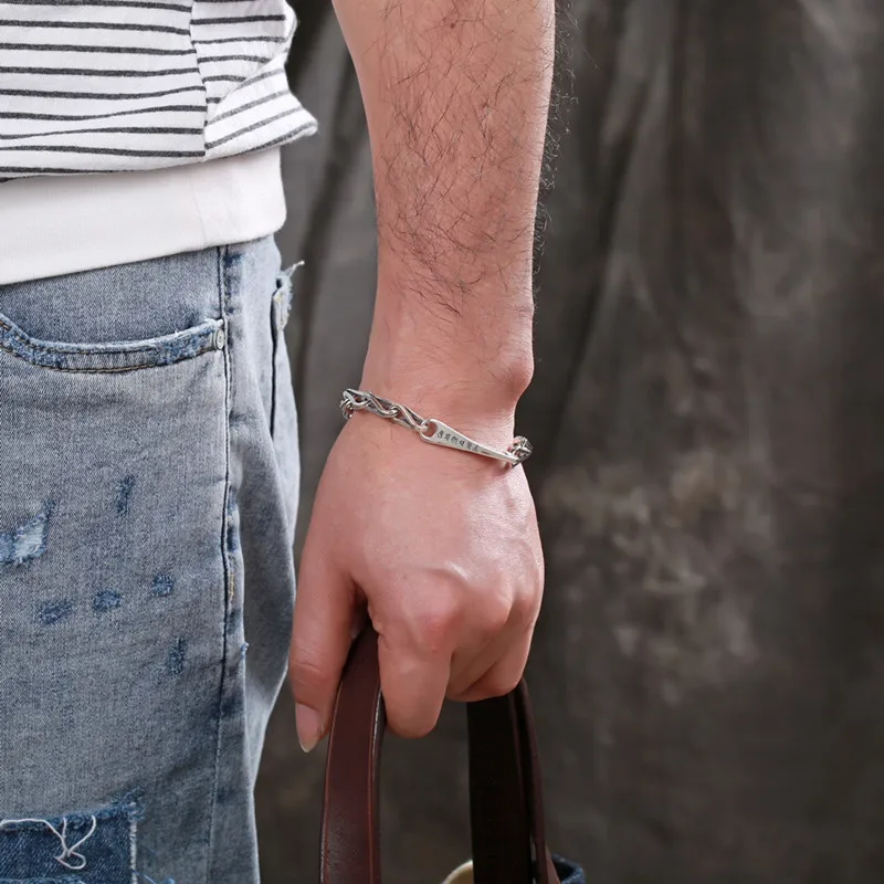 Sterling Silver Bracelet Men’s Jewelry Women’s Popular Personality Fashion S925 Couple Birthday Gift Punk Style
Sterling Silver Bracelet Men’s Jewelry Women’s Popular Personality Fashion S925 Couple Birthday Gift Punk Style