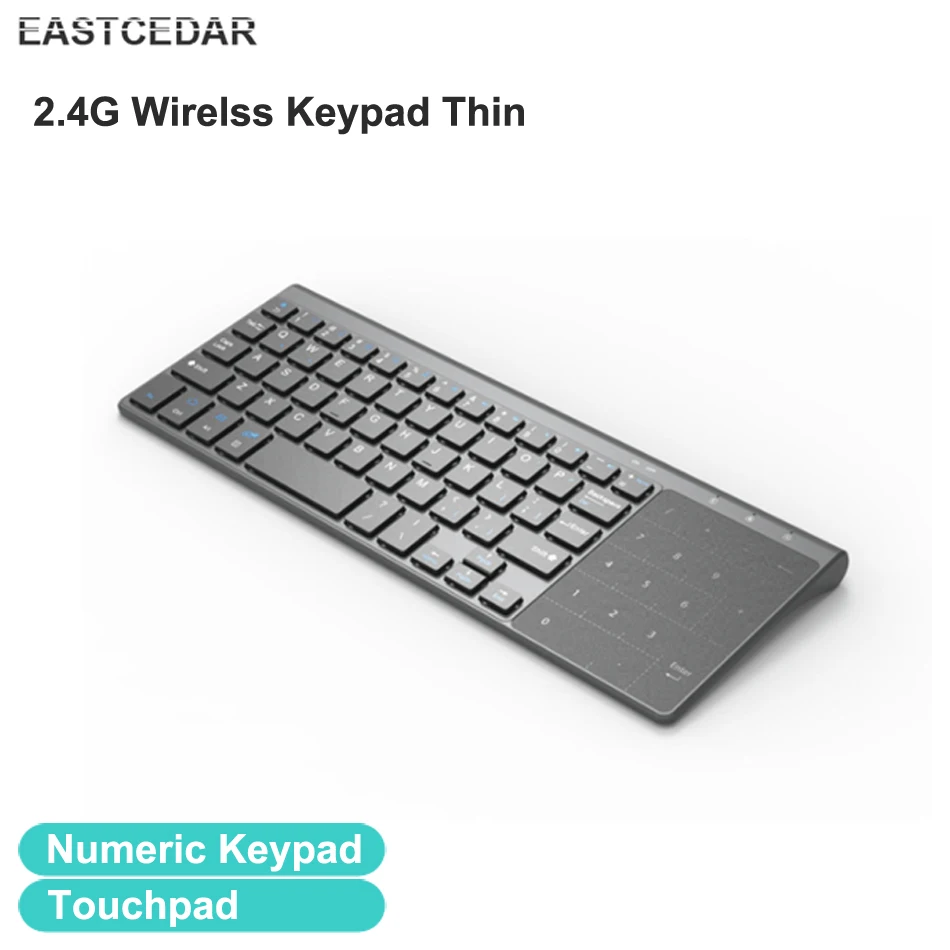 2.4GHz USB Wireless Mini Keyboard with Number Touchpad Numeric Keypad for Android windows Tablet, Desktop, Laptop,PC
2.4GHz USB Wireless Mini Keyboard with Number Touchpad Numeric Keypad for Android windows Tablet, Desktop, Laptop,PC