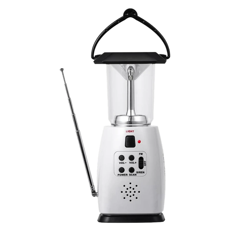 Solar Dynamo Multi-Functional 4-Way Powered Emergency Hand Crank FM Radio LED Camping Lantern Flashlight Phones Charger Retail
Solar Dynamo Multi-Functional 4-Way Powered Emergency Hand Crank FM Radio LED Camping Lantern Flashlight Phones Charger Retail