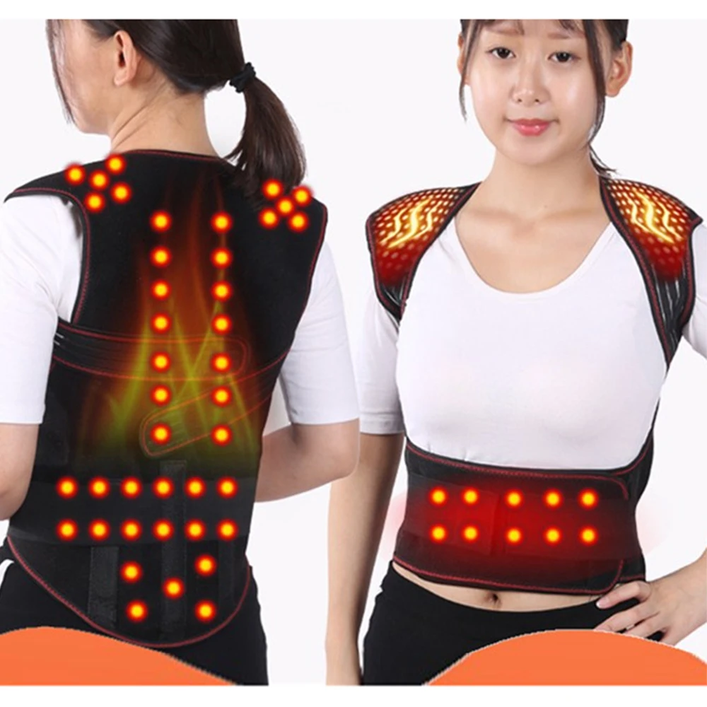Heating Back Support Magnetic Heat Therapy Belt Waist Brace Posture Corrector Spine Back Shoulder Lumbar Posture Correction Belt
Heating Back Support Magnetic Heat Therapy Belt Waist Brace Posture Corrector Spine Back Shoulder Lumbar Posture Correction Belt