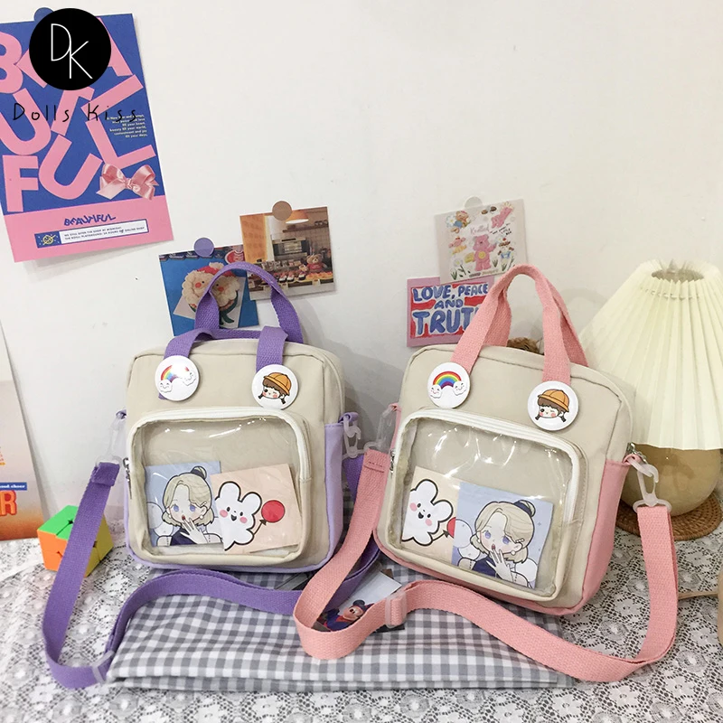 ItaBag Nylon Square Japanese Style Ladies Transparent Bag Lolita Girl Transparent PVC Ita Bag One-Shoulder Itabag Tote Bag Large
ItaBag Nylon Square Japanese Style Ladies Transparent Bag Lolita Girl Transparent PVC Ita Bag One-Shoulder Itabag Tote Bag Large