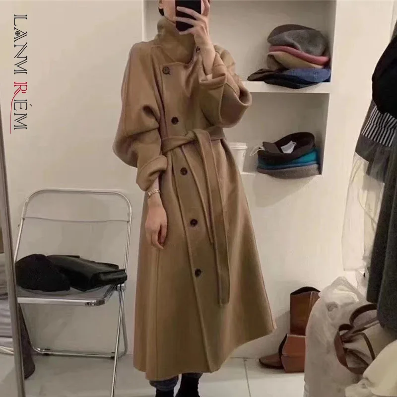 LANMREM 2021 Winter New Double-sided Cashmere Coat Women Loose Long Sleeve Asymmetry Solid Color Coats With Belt Fashion 2W404
LANMREM 2021 Winter New Double-sided Cashmere Coat Women Loose Long Sleeve Asymmetry Solid Color Coats With Belt Fashion 2W404