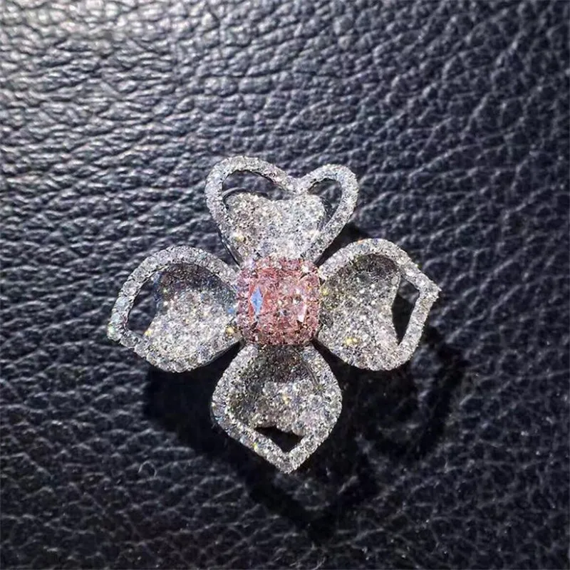 Luxury Crystal Pink Flower Rings Female Jewelry Top Quality Silver Plated Ring Girl Bride Wedding Accessories Lady Promise Bijou
Luxury Crystal Pink Flower Rings Female Jewelry Top Quality Silver Plated Ring Girl Bride Wedding Accessories Lady Promise Bijou