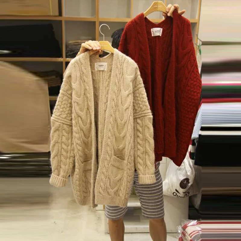 Korean 2020 New Style for Autumn and Winter Women's Clothing Long Thick Knitted Cardigan Sweater Harajuku Kpop
Korean 2020 New Style for Autumn and Winter Women's Clothing Long Thick Knitted Cardigan Sweater Harajuku Kpop