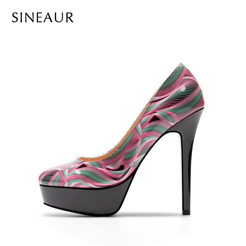 SINEAUR Shoes for women Fashion Colorful Super High 13CM Ladies Thin Heels Round-toe Platform Stiletto Printed PU Office Dress
SINEAUR Shoes for women Fashion Colorful Super High 13CM Ladies Thin Heels Round-toe Platform Stiletto Printed PU Office Dress