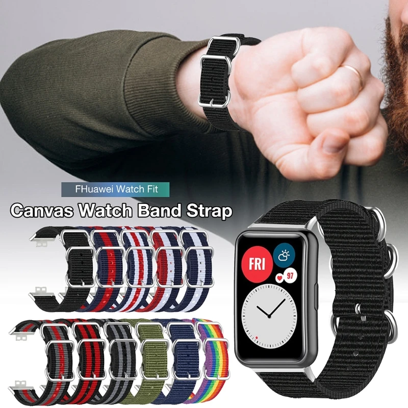 Quick Release Leather Watch Band,For -Huawei Watch Fit Three-Ring Canvas Nylon Strap
Quick Release Leather Watch Band,For -Huawei Watch Fit Three-Ring Canvas Nylon Strap
