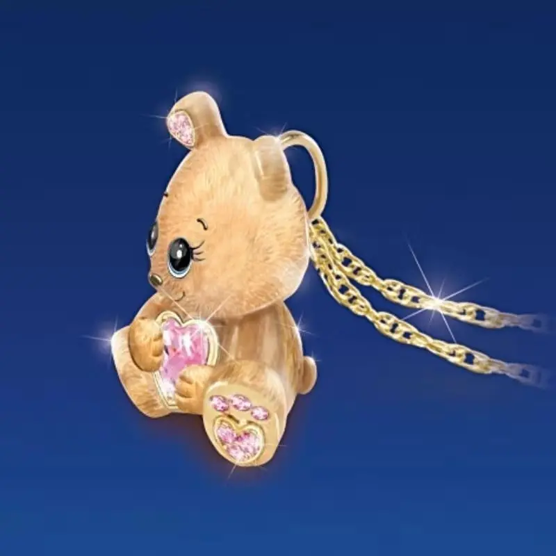 60pcs/ lote VOVT Brand Zircon crystal heart bear fashion pendant necklace Choker New moon fairy girl cartoon charm necklace
60pcs/ lote VOVT Brand Zircon crystal heart bear fashion pendant necklace Choker New moon fairy girl cartoon charm necklace