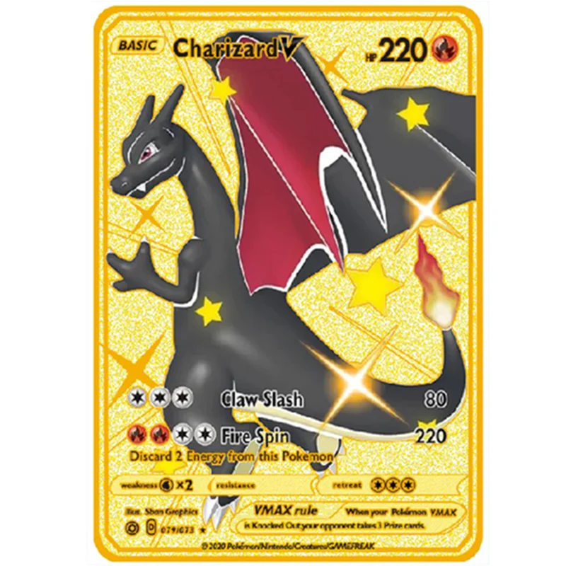 Новинка 2021, металлическая карта Pokemon GX EX VMAX DX Пикачу; Чаризард, коллекция детских боевых игр, флеш-карта, подарки для детей
Новинка 2021, металлическая карта Pokemon GX EX VMAX DX Пикачу; Чаризард, коллекция детских боевых игр, флеш-карта, подарки для детей