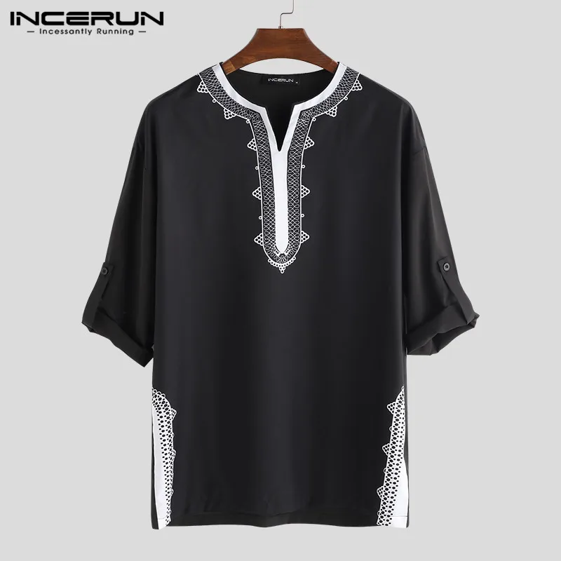 INCERUN Men Tops African Dashiki T Shirts Printed Long Sleeve V Neck Breathable Ethnic Style Casual T-shirts Camiseta Masculina
INCERUN Men Tops African Dashiki T Shirts Printed Long Sleeve V Neck Breathable Ethnic Style Casual T-shirts Camiseta Masculina