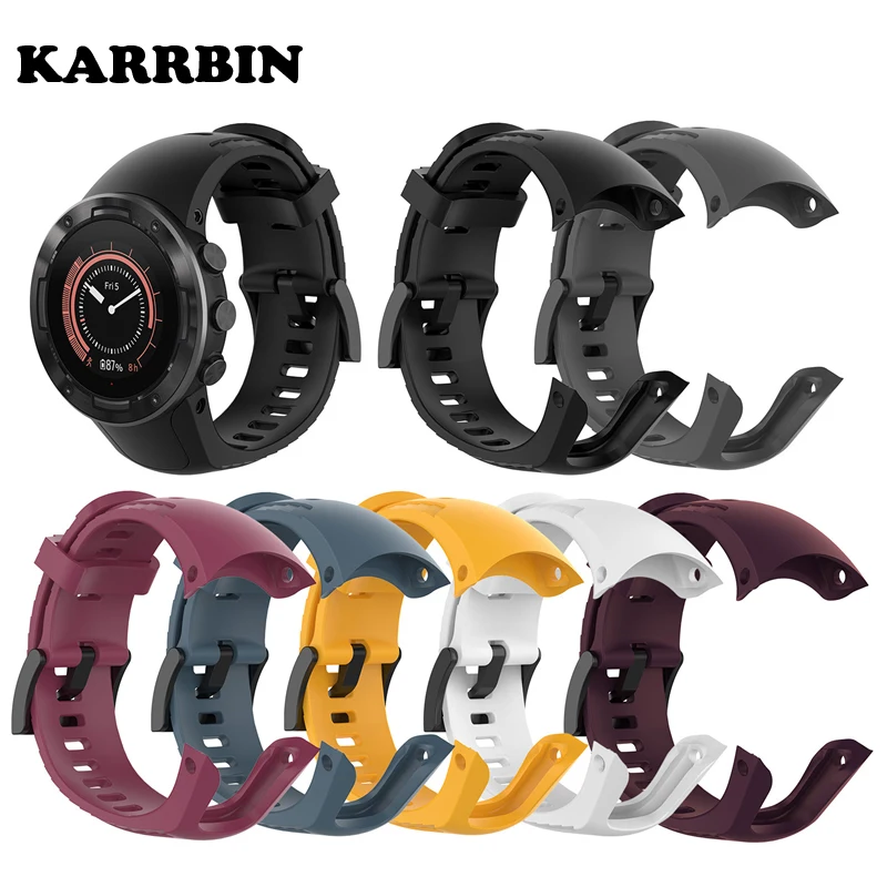 KARRBIN Silicone Strap Replacement for Suunto 5 Watch Band Fitness Band Wristband for Suunto 5 Outdoor Sport Smart Watch Strap
KARRBIN Silicone Strap Replacement for Suunto 5 Watch Band Fitness Band Wristband for Suunto 5 Outdoor Sport Smart Watch Strap