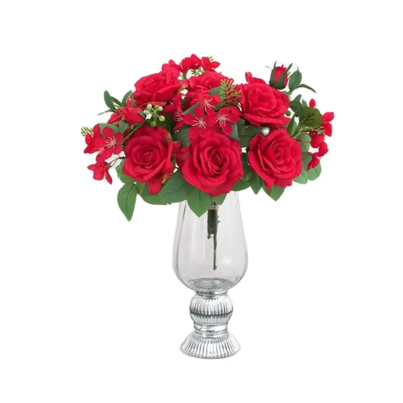 7pcs Fake Rose & Hydrangea Bunch 14" Length Simulation Spring Roses for Wedding Home Decorative Artificial Flowers
7pcs Fake Rose & Hydrangea Bunch 14" Length Simulation Spring Roses for Wedding Home Decorative Artificial Flowers