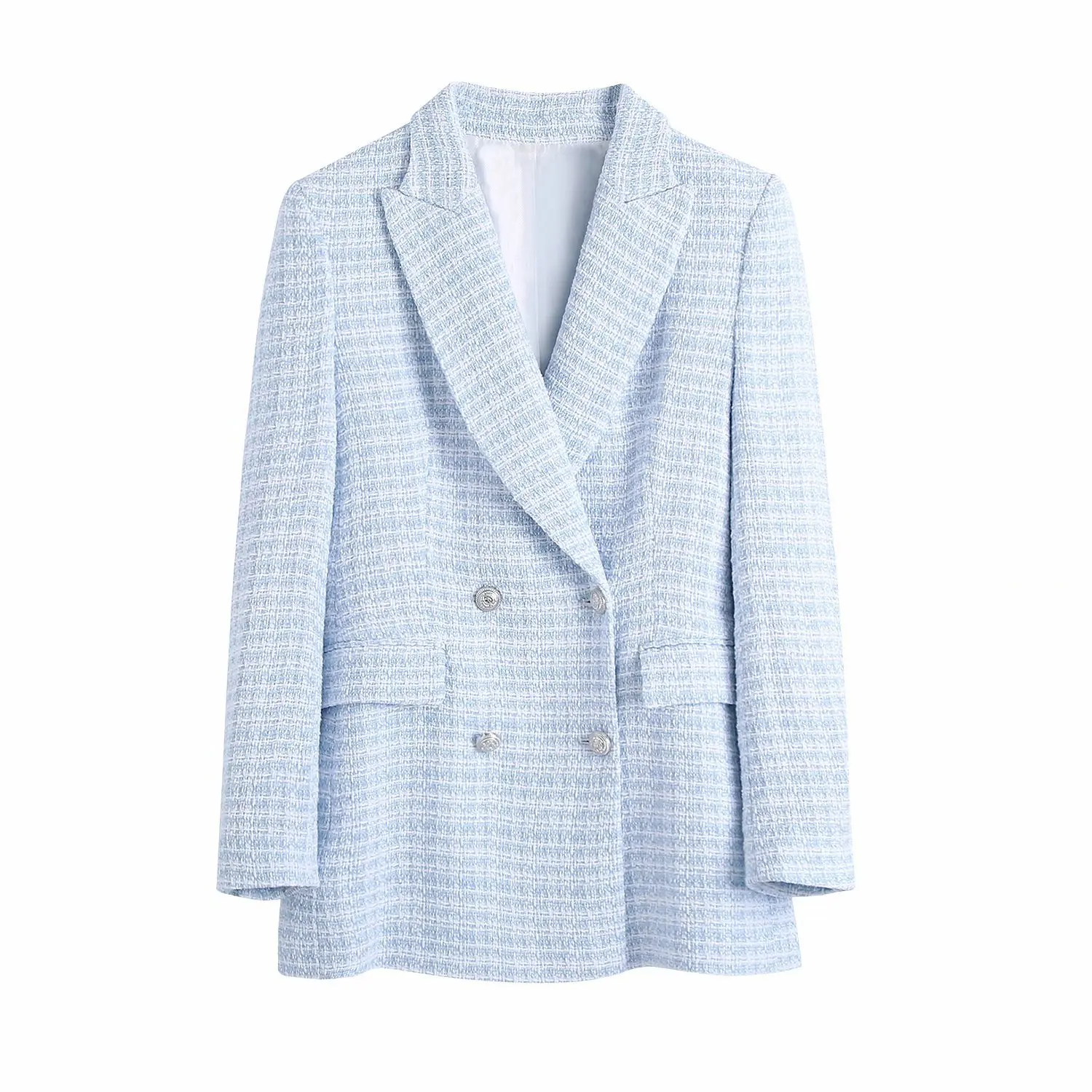 2021 hot-selling spring and autumn new women's double-breasted suits with plaid texture and slim women's suit jackets all-match
2021 hot-selling spring and autumn new women's double-breasted suits with plaid texture and slim women's suit jackets all-match