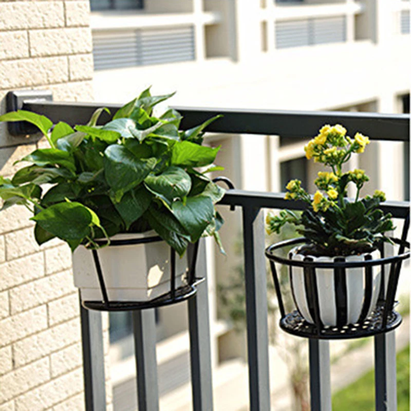 Creative Hanging Flower Pot Holder Balcony Railings Iron Flower Pots Holder Home Garden Office Multi-purpose Plants Holding Rack 
Creative Hanging Flower Pot Holder Balcony Railings Iron Flower Pots Holder Home Garden Office Multi-purpose Plants Holding Rack