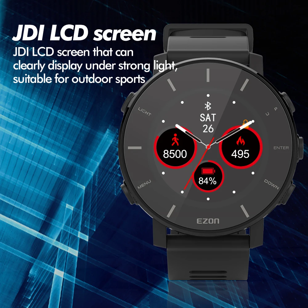 EZON T935 Sport Watch Waterproof GPS Training Effect Heart Rate Monitor Virtual Rabbit Stopwatch Calendar APP Sync Data
EZON T935 Sport Watch Waterproof GPS Training Effect Heart Rate Monitor Virtual Rabbit Stopwatch Calendar APP Sync Data