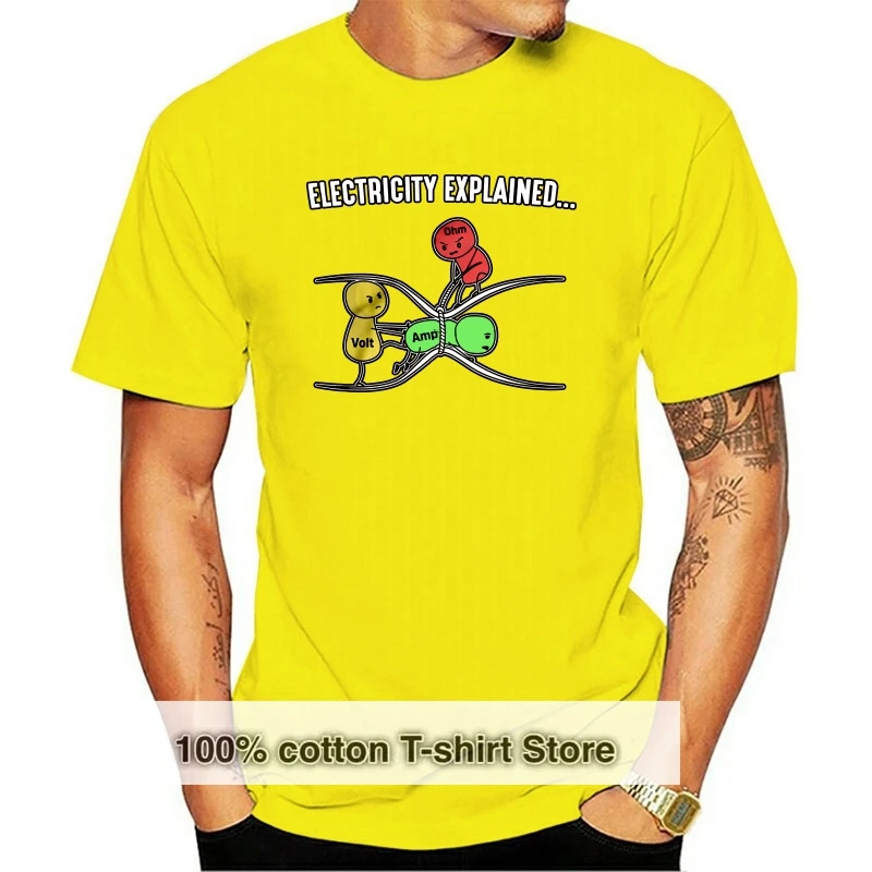 Men Funny T Shirt Fashion tshirt Electricity Explained - Ohm's Law Version2 Women t-shirt
Men Funny T Shirt Fashion tshirt Electricity Explained - Ohm's Law Version2 Women t-shirt