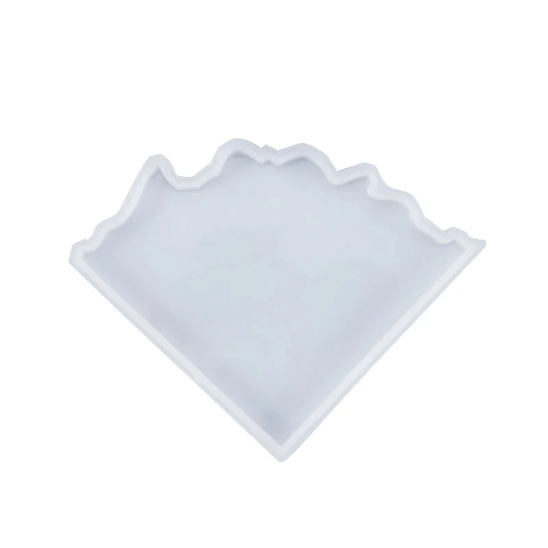 2Pcs Irregular Table Setting Coaster Diy Crystal Epoxy Mold Splicing Jewelry Decoration Mirror Silicone Mold