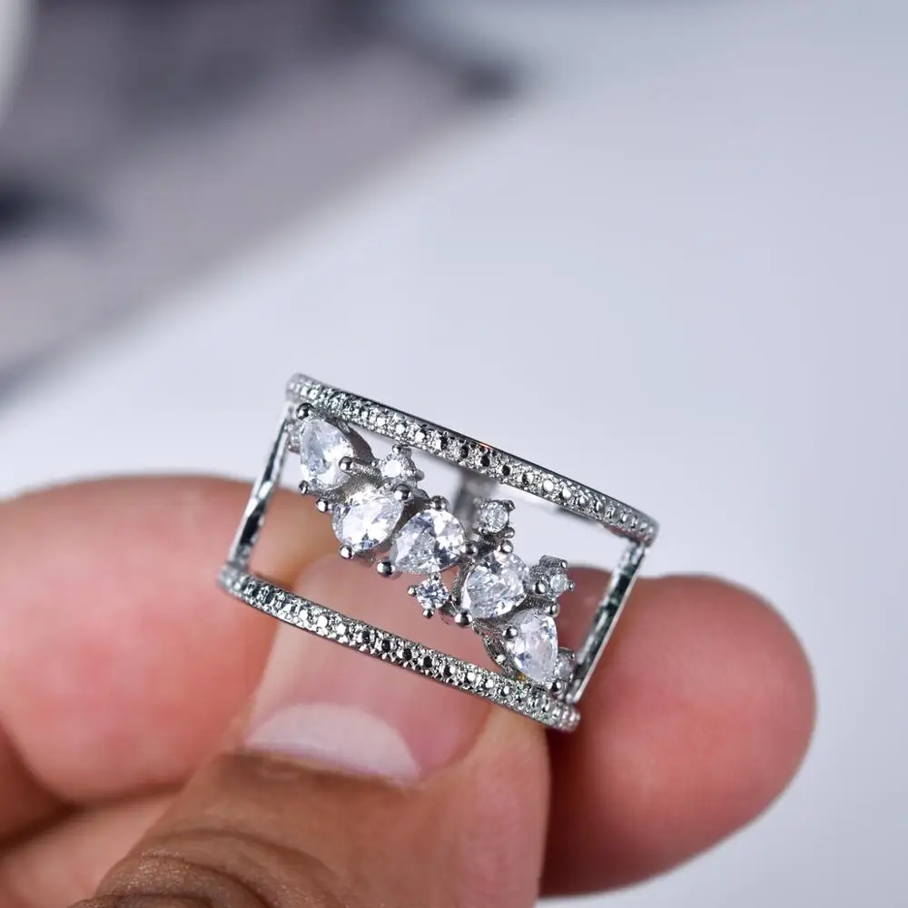 Fashion Jewelry Double Layer Water Drop Stone Finger Ring For Women Wedding Anniversary Rings Xmas Gift
Fashion Jewelry Double Layer Water Drop Stone Finger Ring For Women Wedding Anniversary Rings Xmas Gift