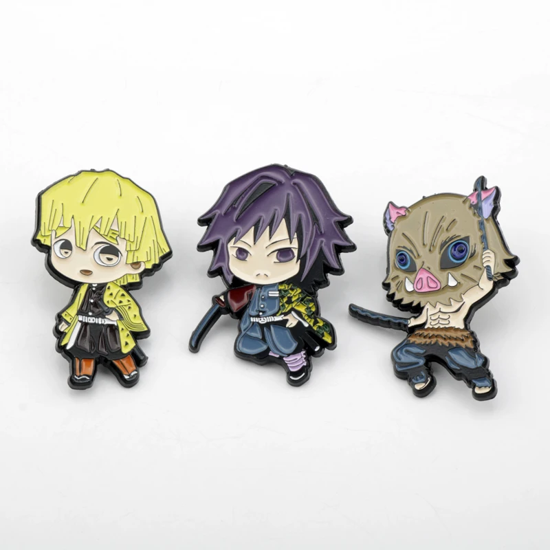 Anime Demon Slayer Agatsuma Zenitsu Hashibira Inosuke Shinazugawa Brooches Two-dimensional Game Cartoon Brooches Jewelry Gift
Anime Demon Slayer Agatsuma Zenitsu Hashibira Inosuke Shinazugawa Brooches Two-dimensional Game Cartoon Brooches Jewelry Gift