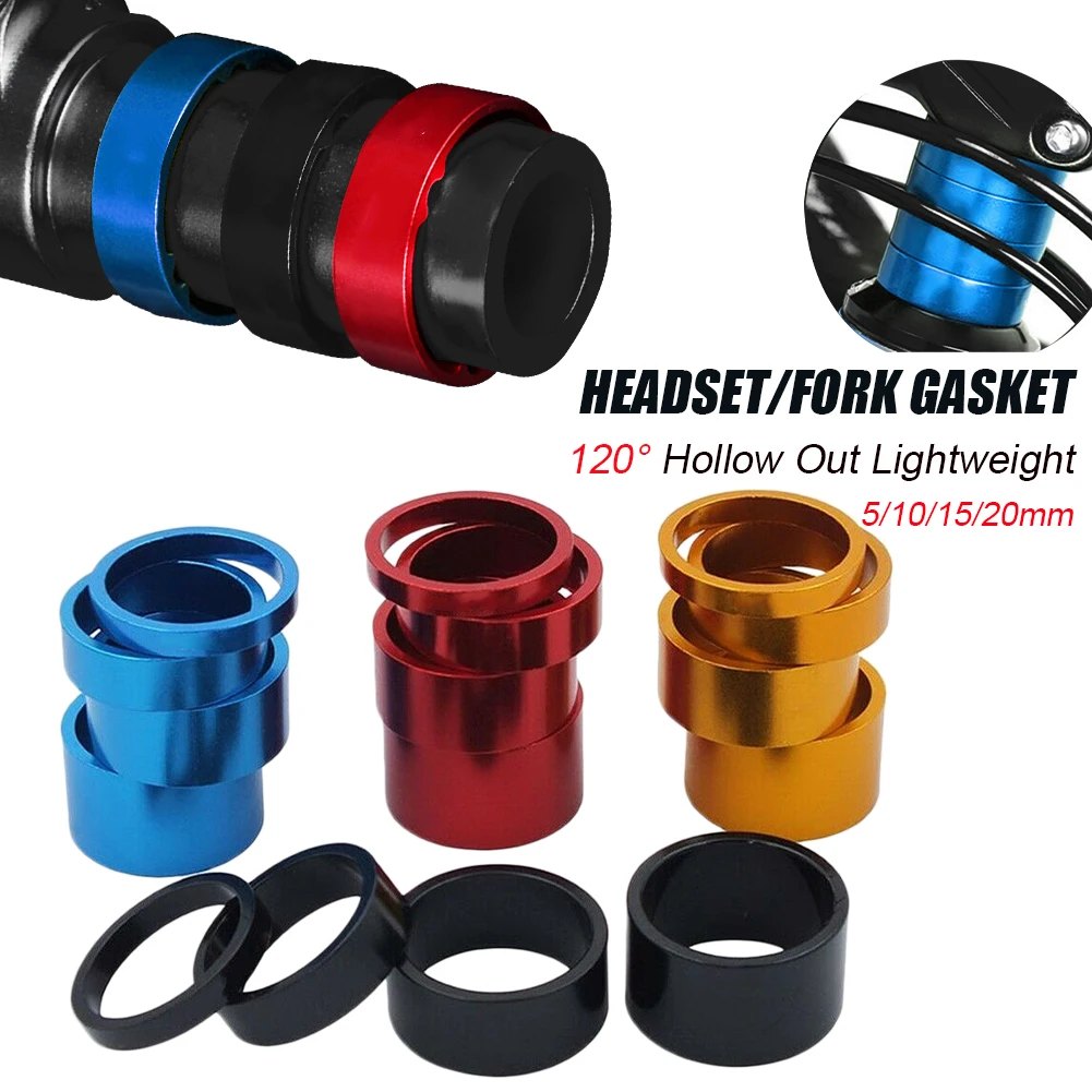 4pcs Bike Headset Spacer Aluminum Alloy 5/10/15/20mm Bicycle Stem Headset Spacer Fork Washer Cycling MTB Road Bike Accessories
4pcs Bike Headset Spacer Aluminum Alloy 5/10/15/20mm Bicycle Stem Headset Spacer Fork Washer Cycling MTB Road Bike Accessories