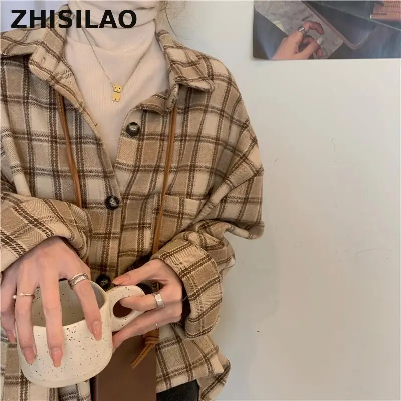 Винтажная клетчатая блузка ZHISILAO большого размера, свободные толстые рубашки в клетку с длинным рукавом, хлопковые осенне-зимние топы 2021
Винтажная клетчатая блузка ZHISILAO большого размера, свободные толстые рубашки в клетку с длинным рукавом, хлопковые осенне-зимние топы 2021