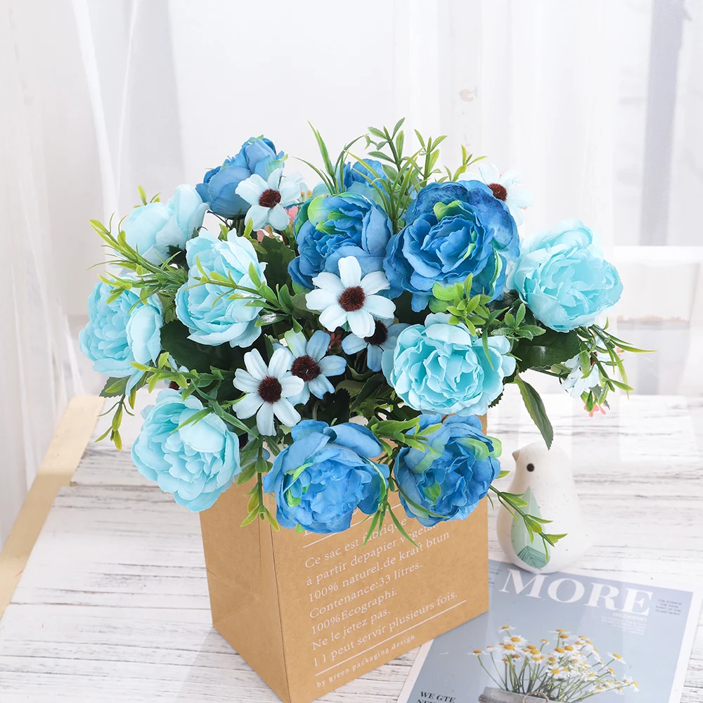 Silk Retro Artificial Peony Flowers High Quality Small Bouquet Fake Flower for Home Wedding Party Supermarket Decoration Arrange
Silk Retro Artificial Peony Flowers High Quality Small Bouquet Fake Flower for Home Wedding Party Supermarket Decoration Arrange