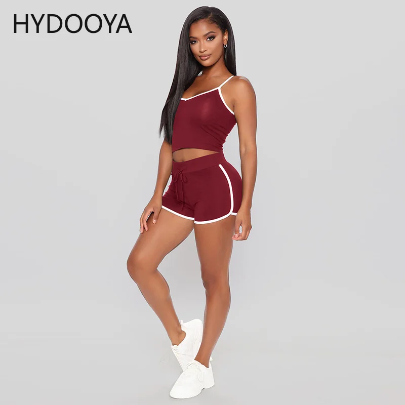 Women Shorts Set Fitness Tracksuit Spaghetti Strap Crop Top and Biker Shorts Two Piece Suit Summer Running Sport Gym Clothes Set 
Women Shorts Set Fitness Tracksuit Spaghetti Strap Crop Top and Biker Shorts Two Piece Suit Summer Running Sport Gym Clothes Set
