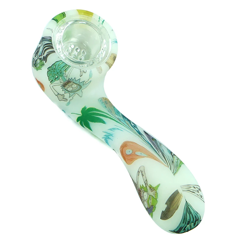 Glow in Dark Smoking Pipe Food Grade Silicone Smoke Pipe with Glass Bowl Tobacco Pipe Cigarette Holder Hand Pipe
Glow in Dark Smoking Pipe Food Grade Silicone Smoke Pipe with Glass Bowl Tobacco Pipe Cigarette Holder Hand Pipe