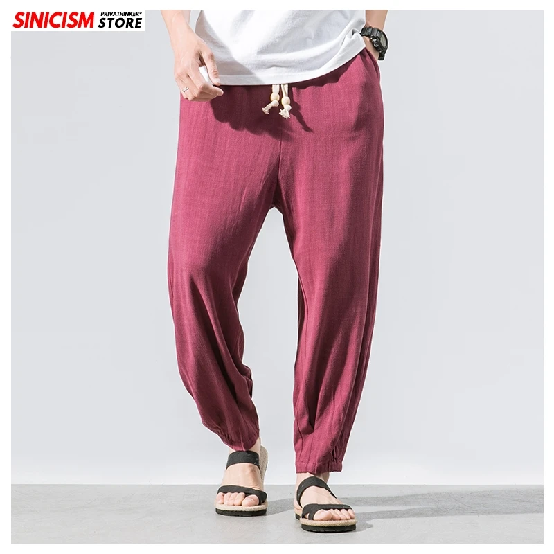 Sinicism Store Men Plus Size Cotton Linen Harem Pants Mens Colorful Jogger Pants 2021 Male Loose Autumn Solid Pants Trousers 5XL
Sinicism Store Men Plus Size Cotton Linen Harem Pants Mens Colorful Jogger Pants 2021 Male Loose Autumn Solid Pants Trousers 5XL