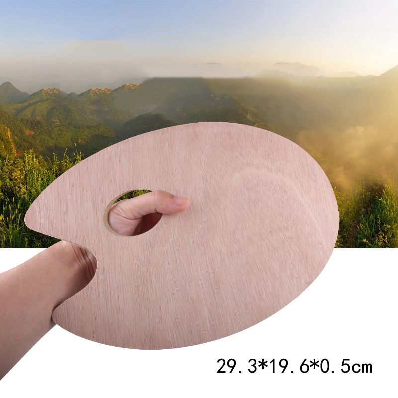 Elliptical wood painting palette palette for oil painting gouache acrylic pigment beginner student art supplies
Elliptical wood painting palette palette for oil painting gouache acrylic pigment beginner student art supplies