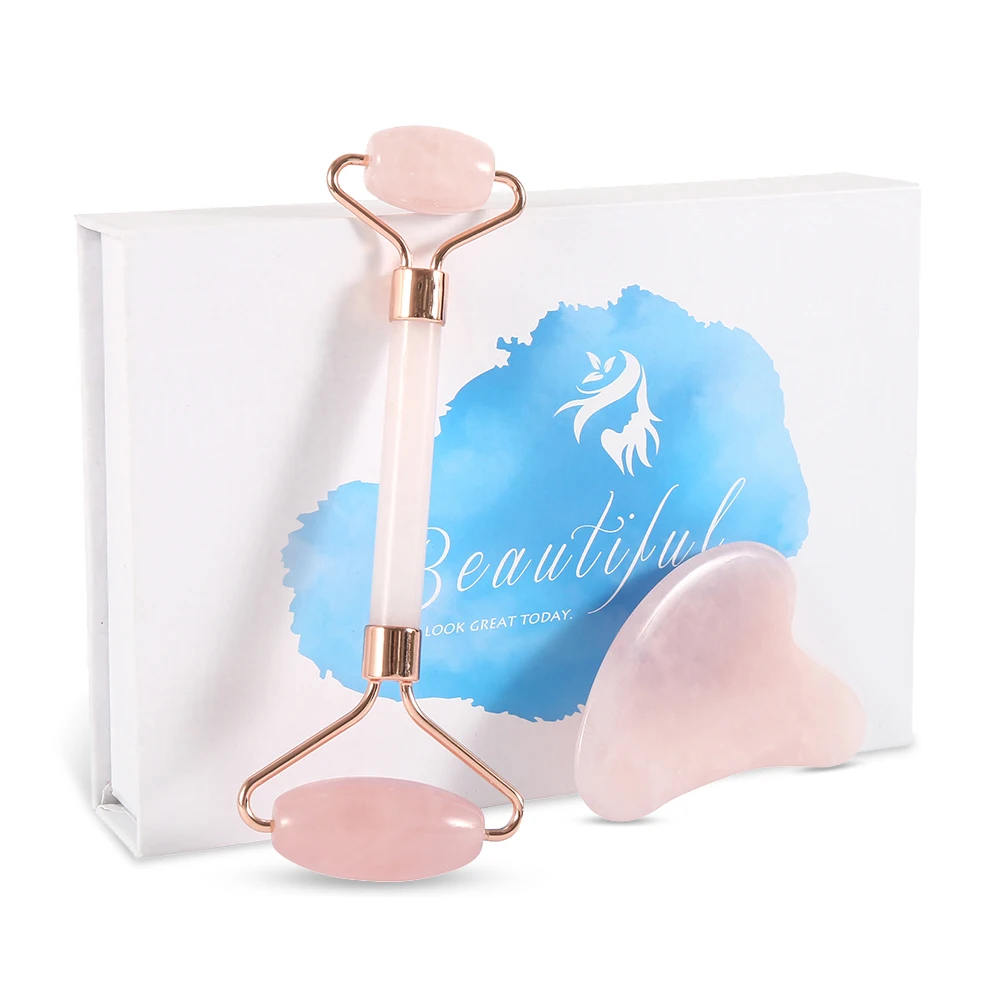 Slimming Face Massager Lifting Tool Rose Quartz Jade Roller Natural Facial Massage Roller Stone Skin Beauty Care With Box
Slimming Face Massager Lifting Tool Rose Quartz Jade Roller Natural Facial Massage Roller Stone Skin Beauty Care With Box