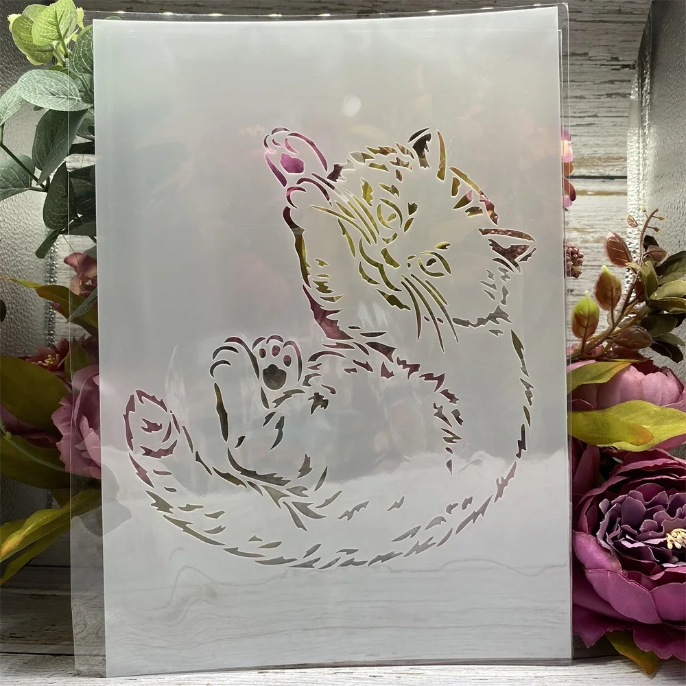 A4 29cm Cute Pet Cat DIY Layering Stencils Wall Painting Scrapbook Coloring Embossing Album Decorative Template
A4 29cm Cute Pet Cat DIY Layering Stencils Wall Painting Scrapbook Coloring Embossing Album Decorative Template