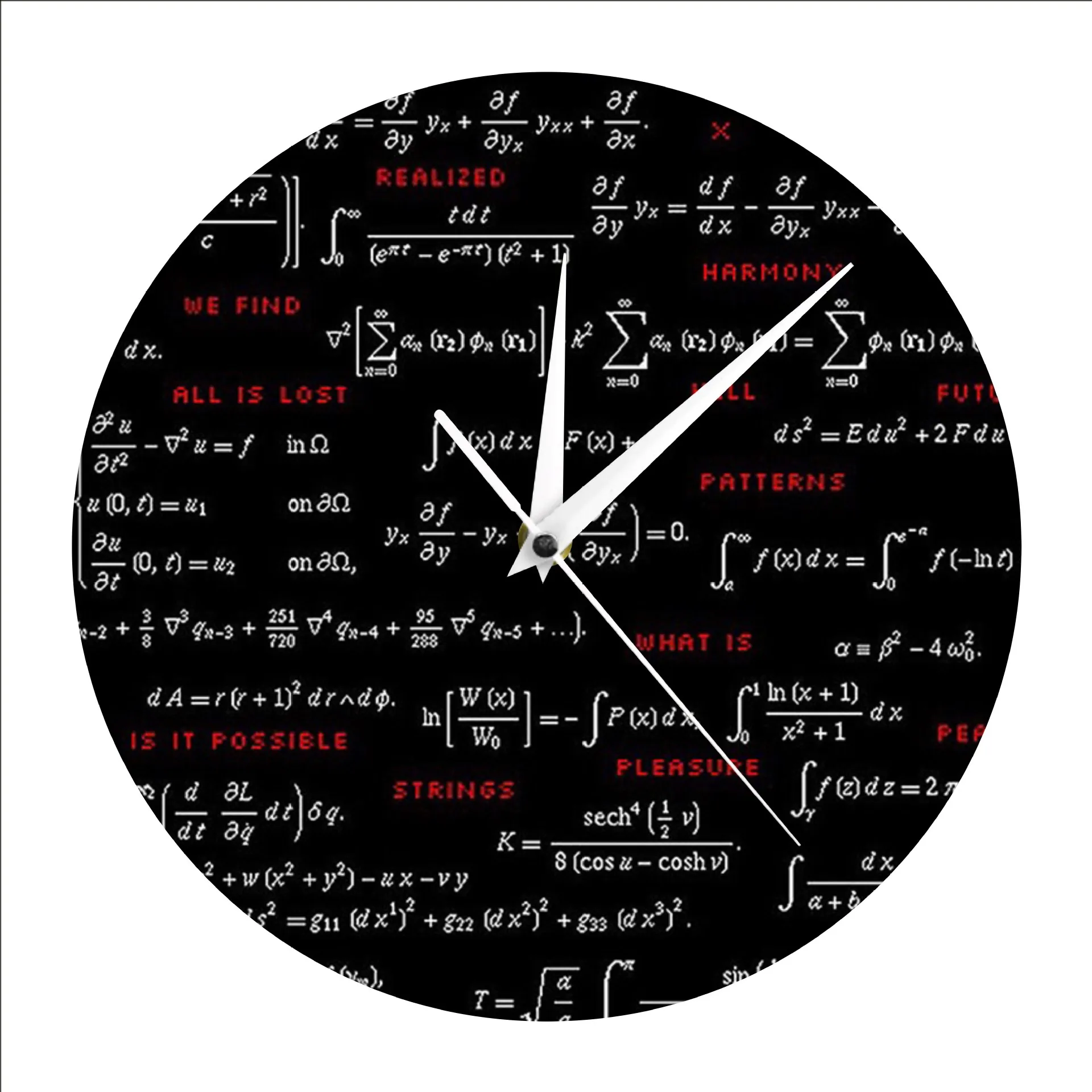 Creative home clock calculation formula, mathematical equation, acrylic clock school classroom decoration education gifts
Creative home clock calculation formula, mathematical equation, acrylic clock school classroom decoration education gifts