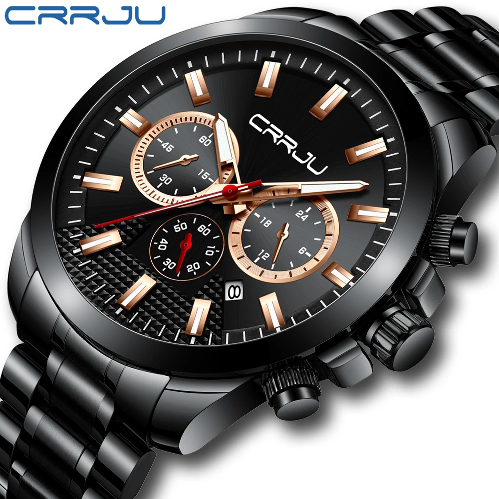 Relogio Masculino CRRJU New Sport Chronograph Men Watch Top Brand Luxury Full Steel Quartz Clock Waterproof Big Dial Watch Men
Relogio Masculino CRRJU New Sport Chronograph Men Watch Top Brand Luxury Full Steel Quartz Clock Waterproof Big Dial Watch Men