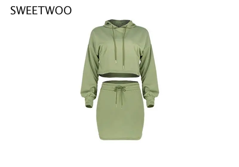 Autumn Fashion Hooded Sweatshirts Suit Sets Two Piece Set Sweater Top and Skirt Women Tracksuit Outfits Clothing Sets 
Autumn Fashion Hooded Sweatshirts Suit Sets Two Piece Set Sweater Top and Skirt Women Tracksuit Outfits Clothing Sets