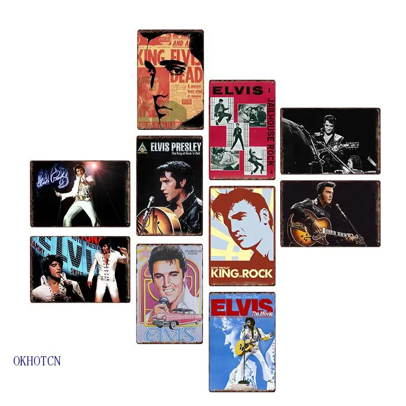 Elvis Presley Tin Plaques Vintage Poster Metal Signs Rock Festival Wall Decoration Bar Club Room Pub Art Paintings Home Decor
Elvis Presley Tin Plaques Vintage Poster Metal Signs Rock Festival Wall Decoration Bar Club Room Pub Art Paintings Home Decor