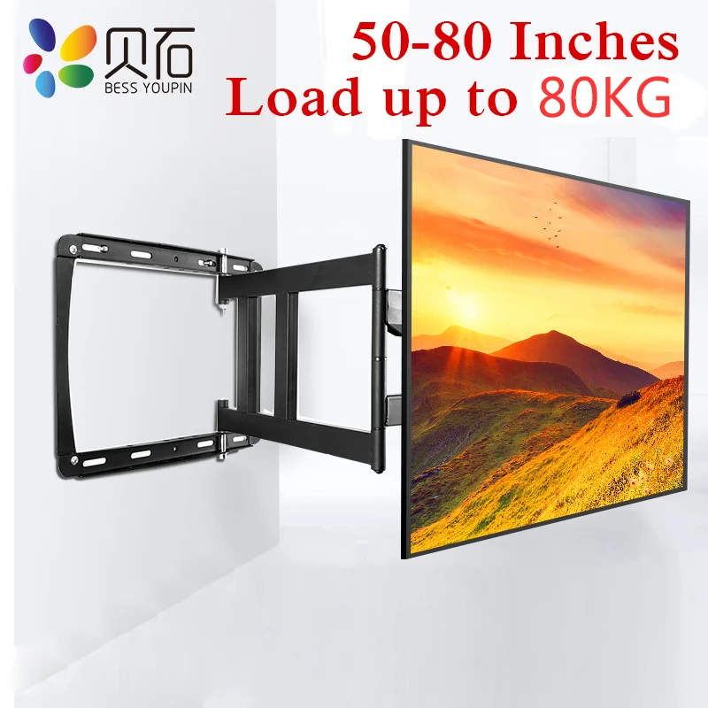 BEISHI Full Motion TV Wall Mounting Bracket Suitable For Oversized 32-80 Inch LED LCD Screens Load Up To 80kg VESA 600*400mm
BEISHI Full Motion TV Wall Mounting Bracket Suitable For Oversized 32-80 Inch LED LCD Screens Load Up To 80kg VESA 600*400mm